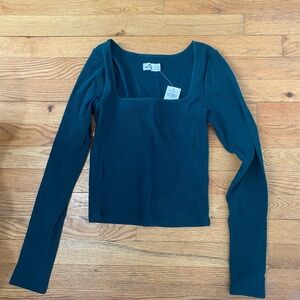 Women's Teal Long Sleeve Top